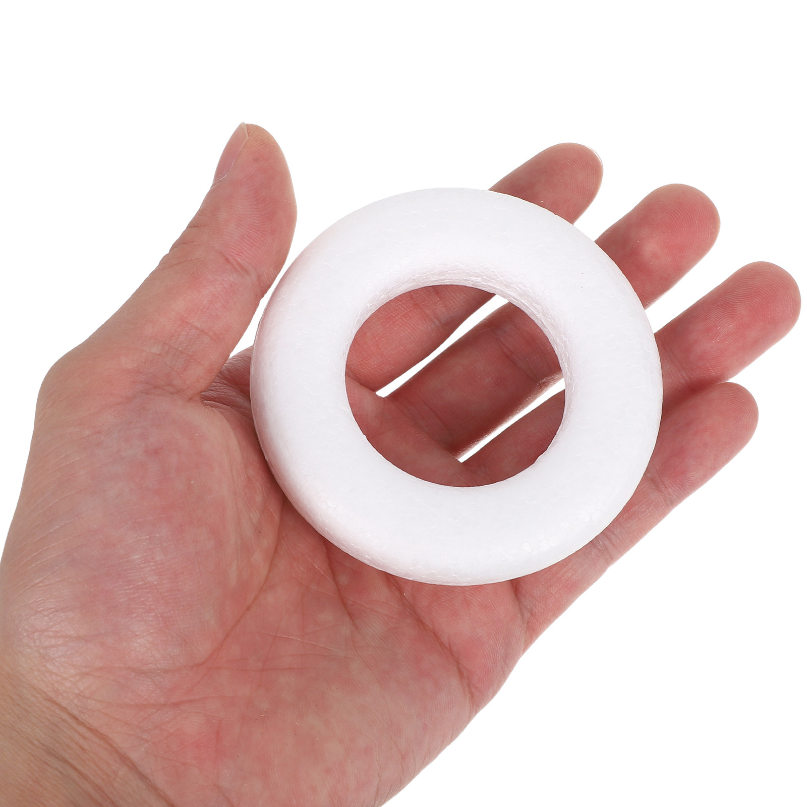 Art Craft For Kindergarten - 25Pcs White Polystyrene Wreath Rings for