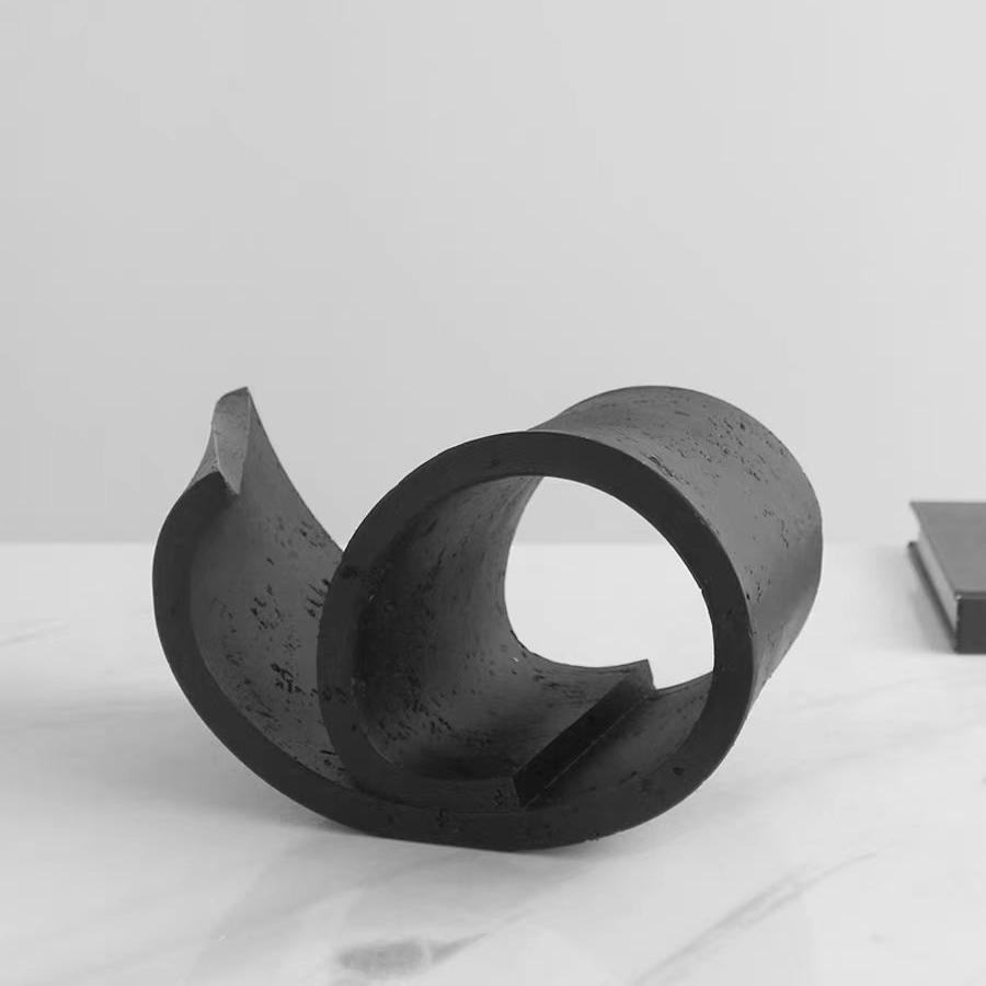 Art Craft Hotel - Modern Luxury Resin Black Irregular Art