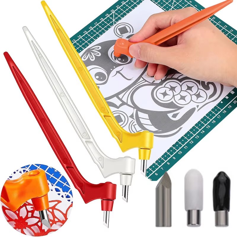 Art Craft Knife - 1/2/4/6set 360˚ Rotating Paper Art Cutting
