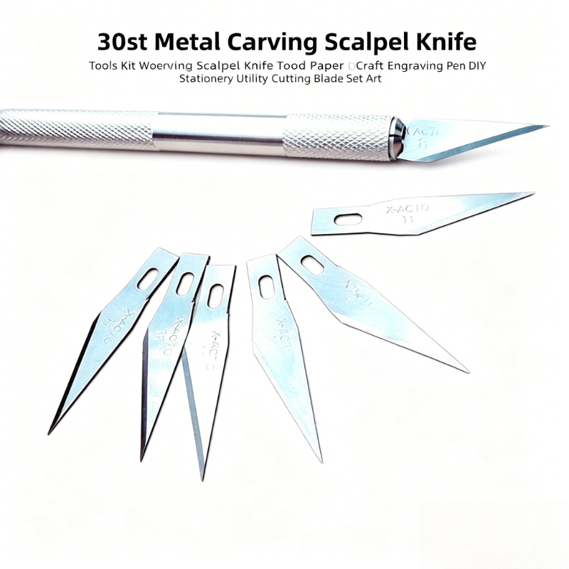 Art Craft Knife - 30Set Engraving Scalpel Knife Kit Metal