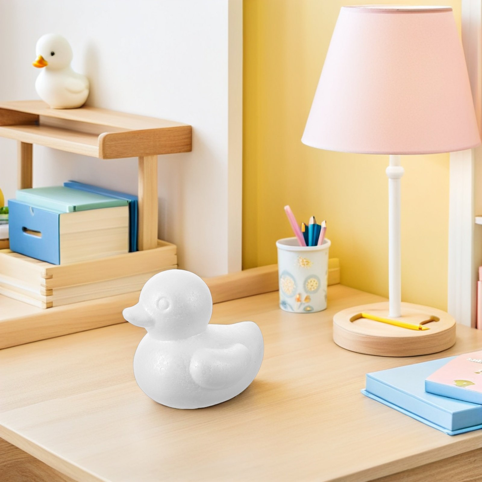 Art Craft For Kindergarten - White Foam Duck for DIY Art