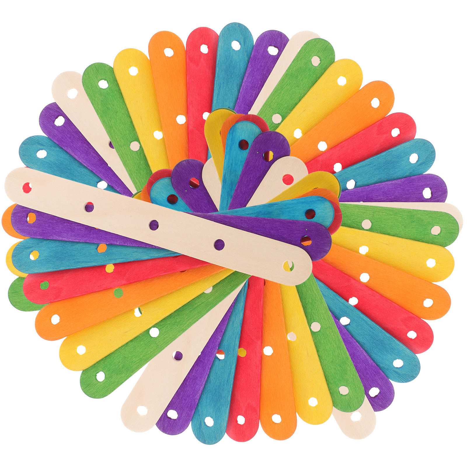 Art Craft Jumbo - 100Pcs Colored Jumbo Wood Craft Sticks