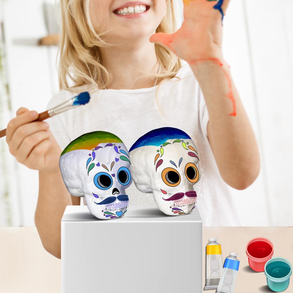 Art Craft For Kindergarten - Moldable Craft Foam Skull Shape Polystyrene