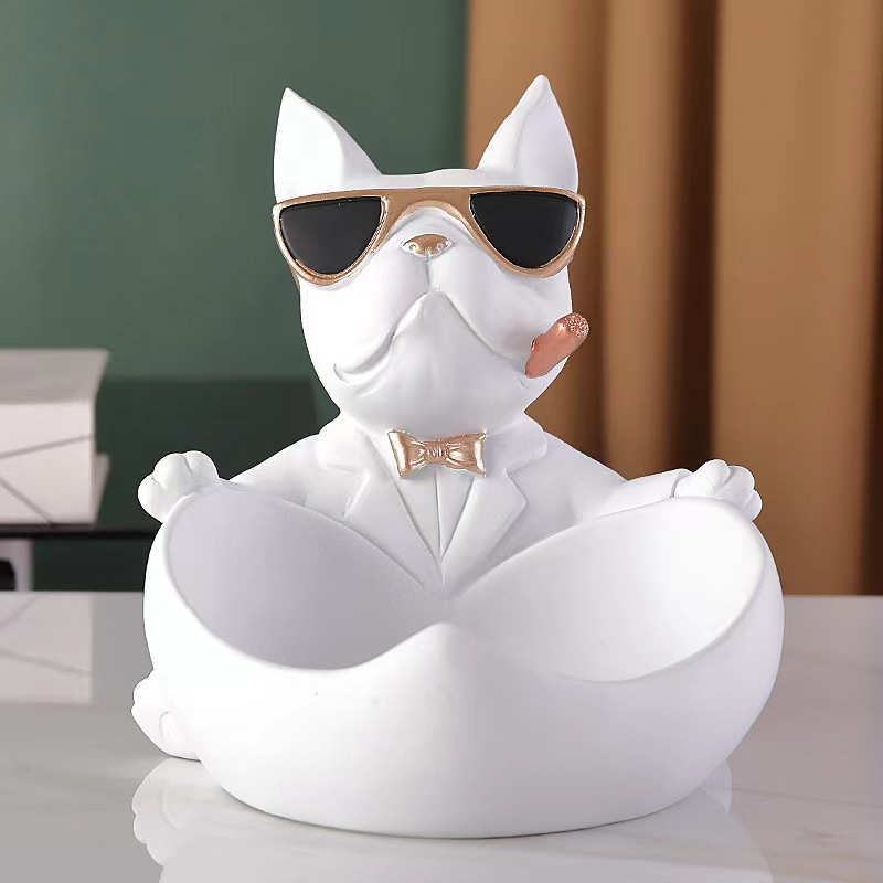 Art And Craft Sunglasses - Cool Dog Statue Bulldog Statue Storage