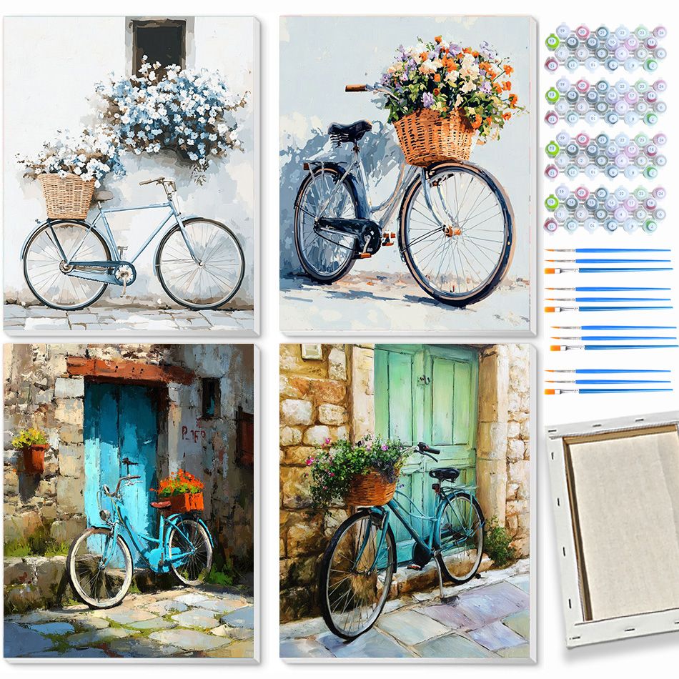 Art Craft Idea - CHENISTORY bicycle Painting By Numbers Handiwork