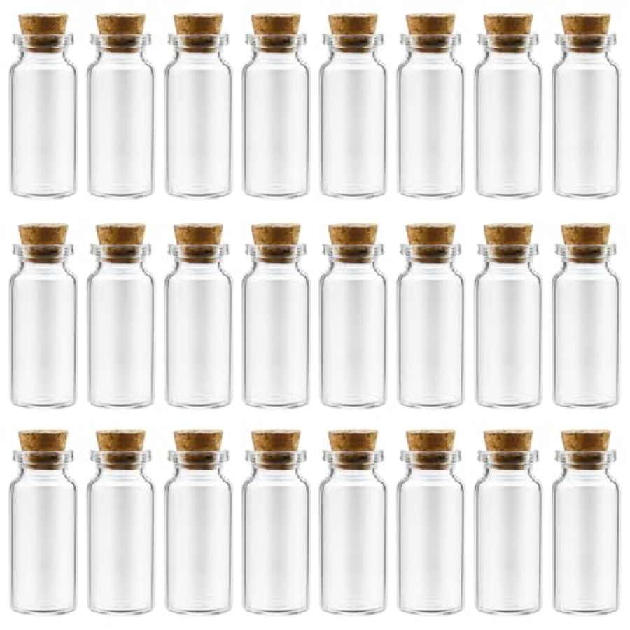 Art Craft Class - 10ml 24 pcs Small Glass Bottles