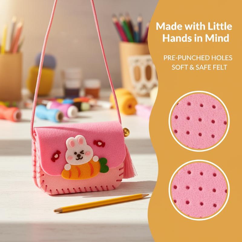 Art Craft For Kindergarten - Children Felt Bag Making Kit DIY