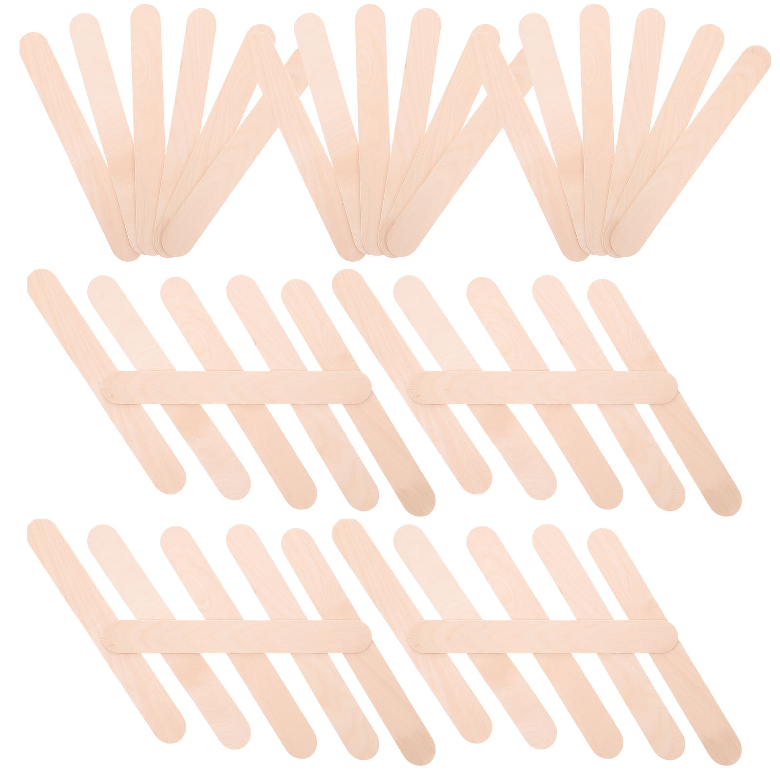 Art Craft Jumbo - 100Pcs Jumbo Craft Sticks Natural Unfinished
