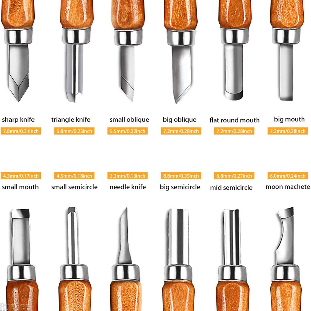 Art Craft Knife - 12Pcs SK2 Woodworking Carving Tools Set,