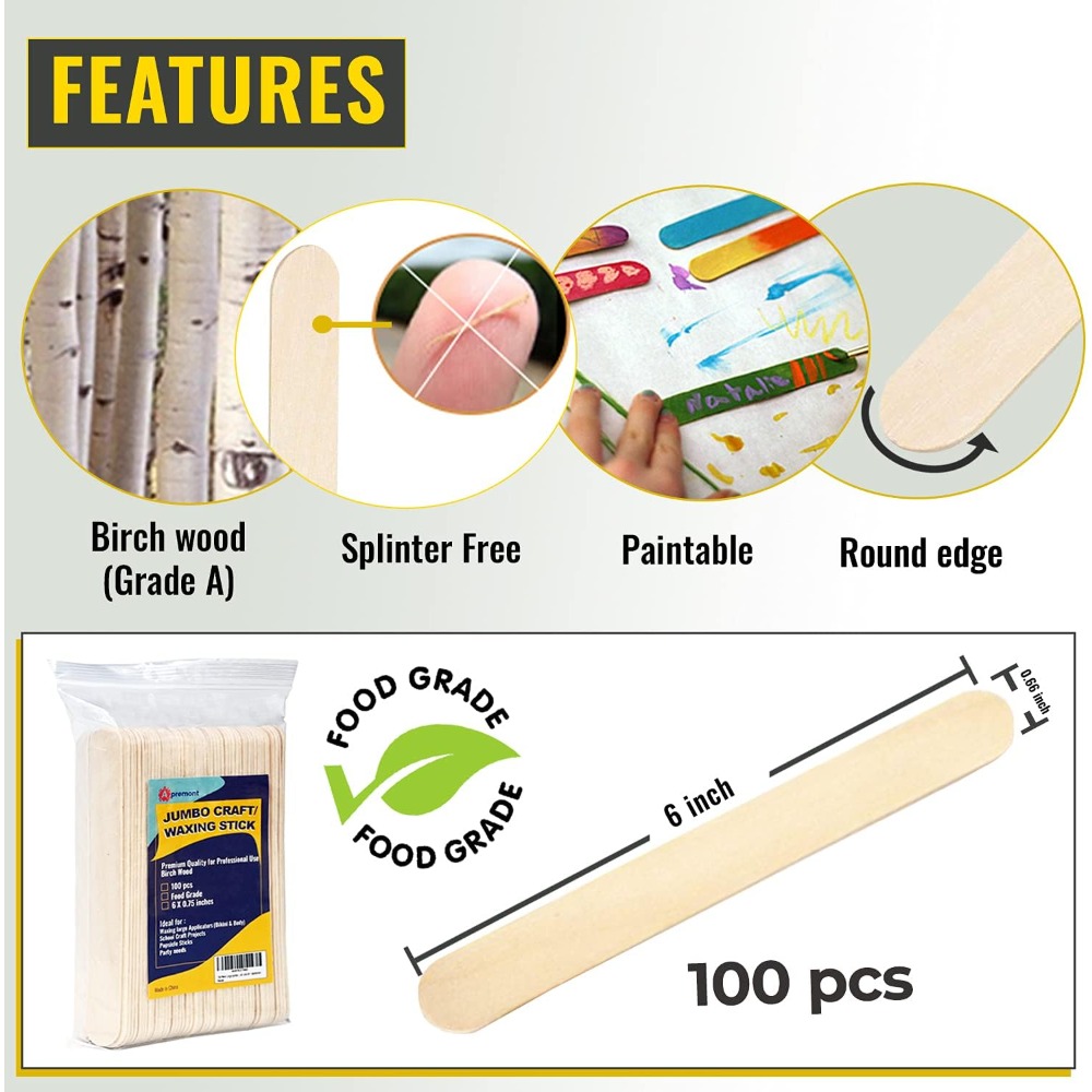 HOT SALE 100 Pcs 6 Inch Large  - Art Craft Jumbo review and price