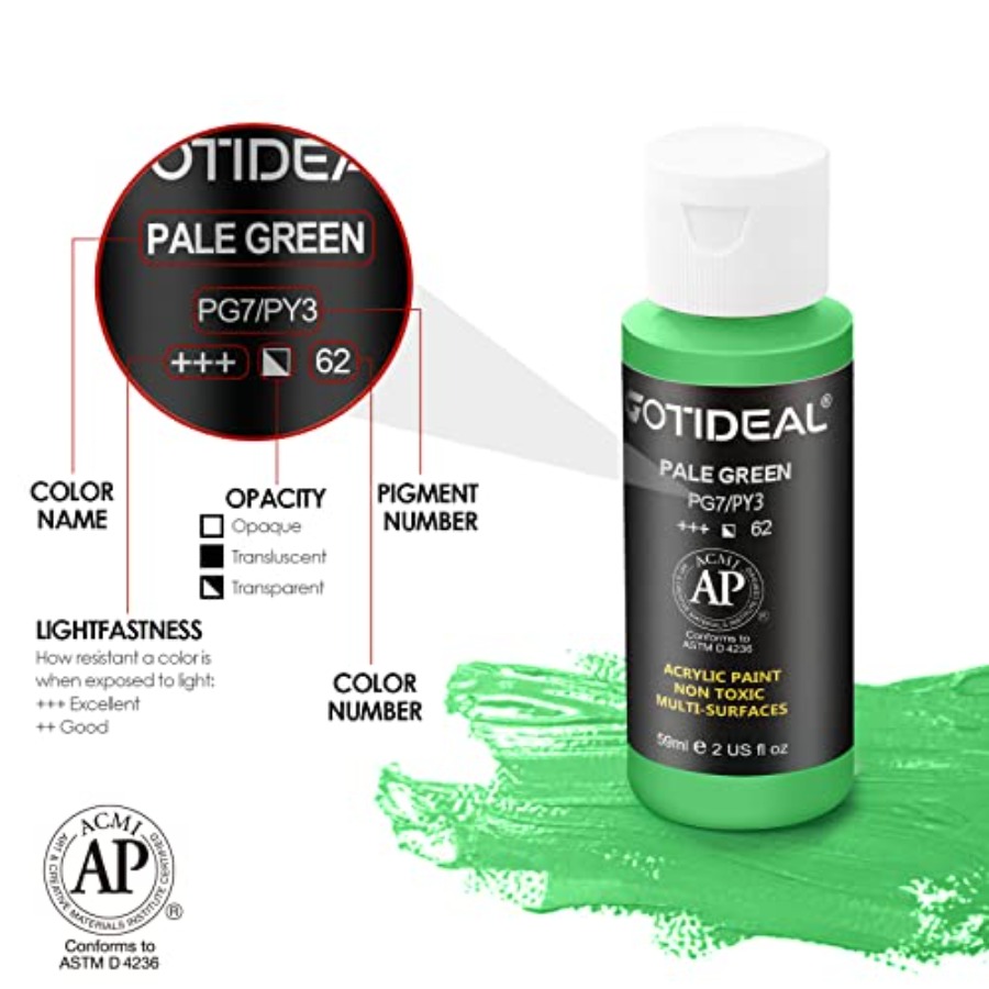 Acrylic Paint Set with 10 Brus - Art Craft Idea review and price