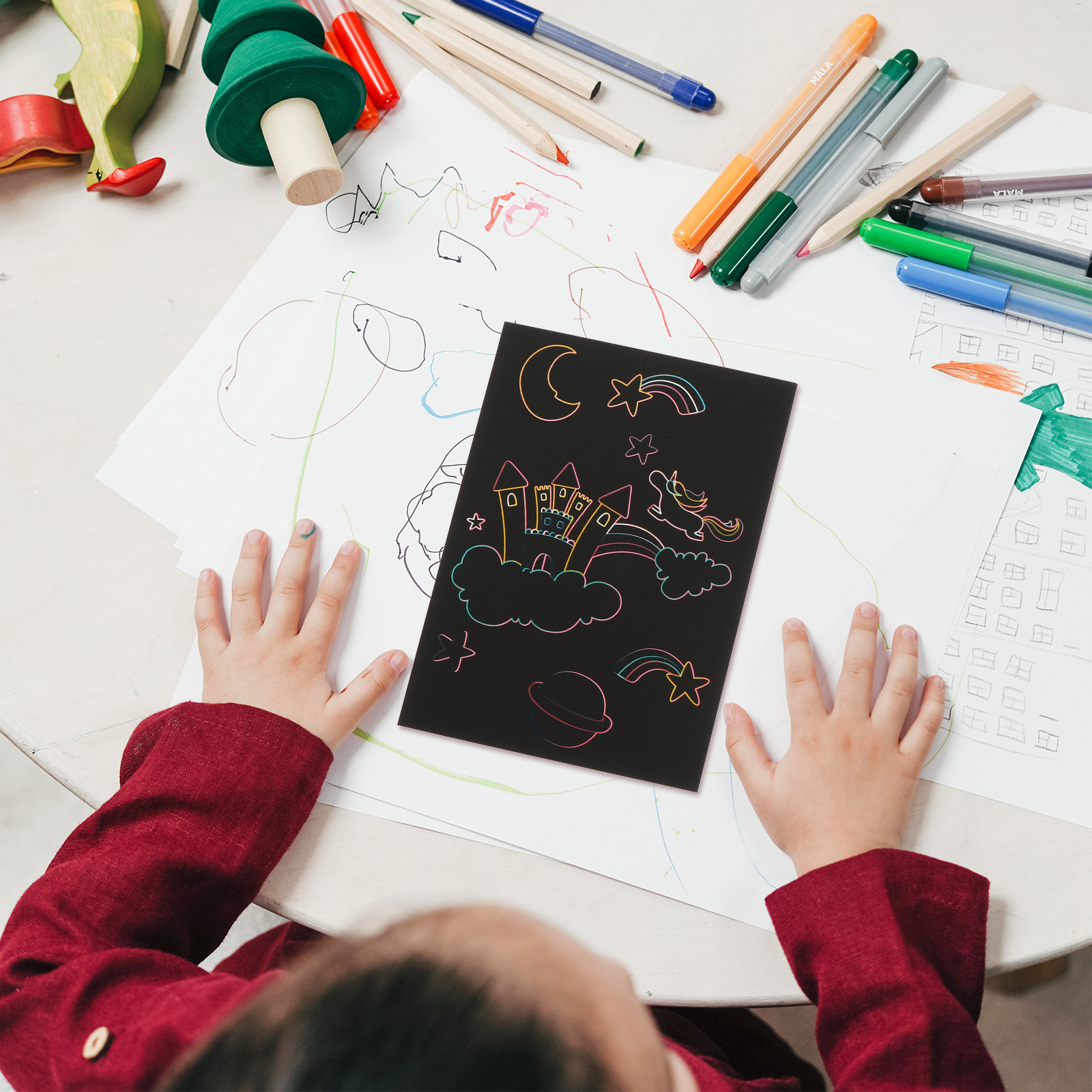 1Set Themed Scratch Painting C - Art Craft For Kindergarten review and price