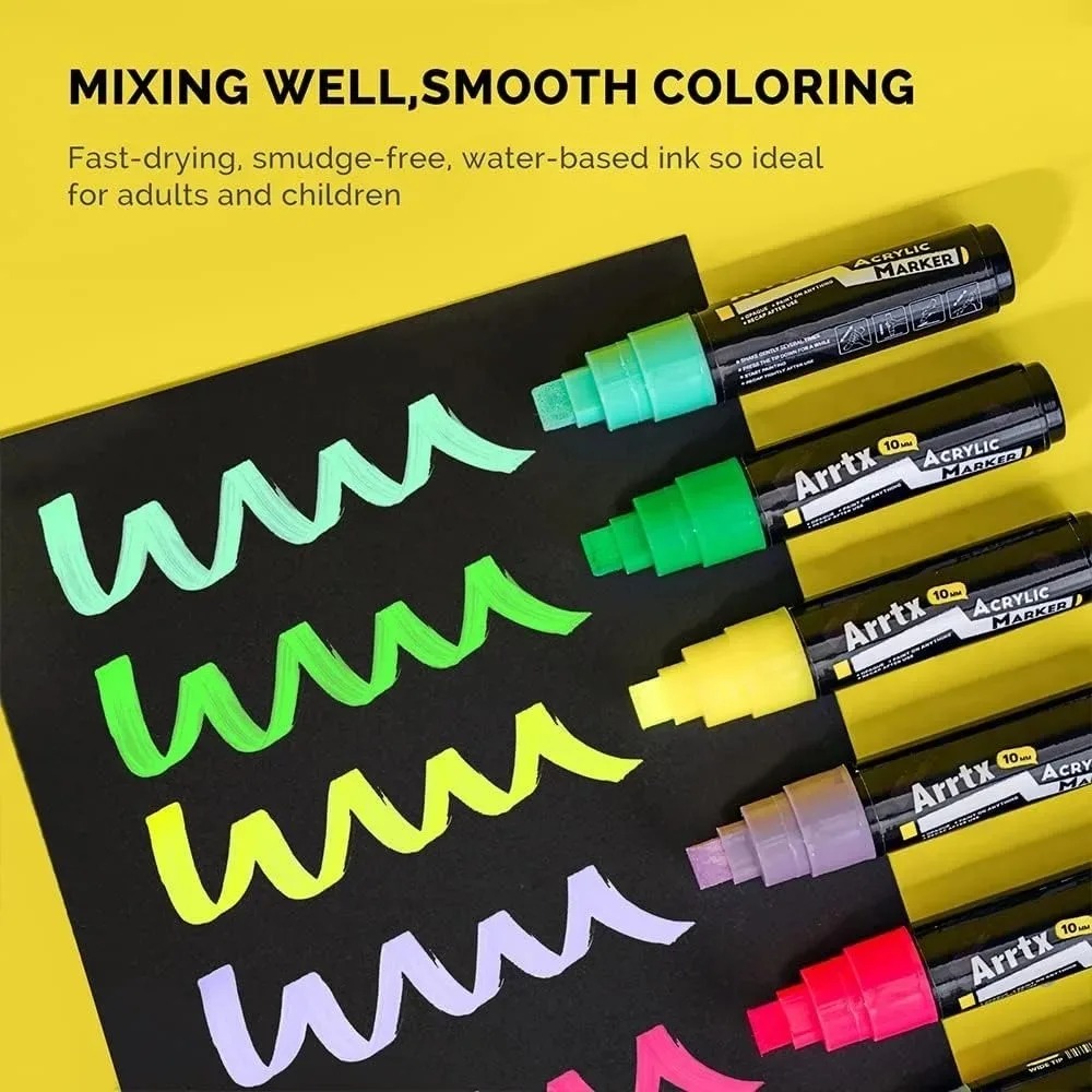 Arrtx Acrylic Jumbo Markers 10 - Art Craft Jumbo review and price