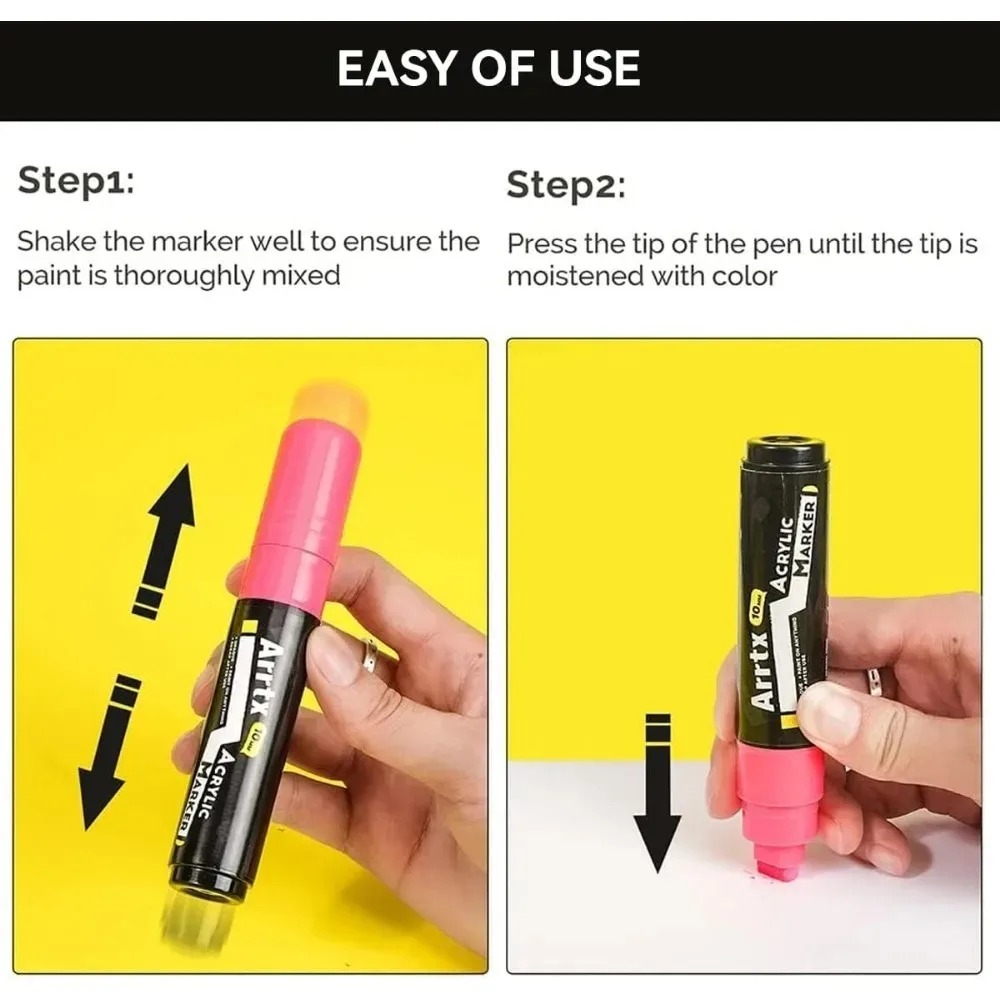 Arrtx Acrylic Jumbo Markers 10 - Art Craft Jumbo review and price