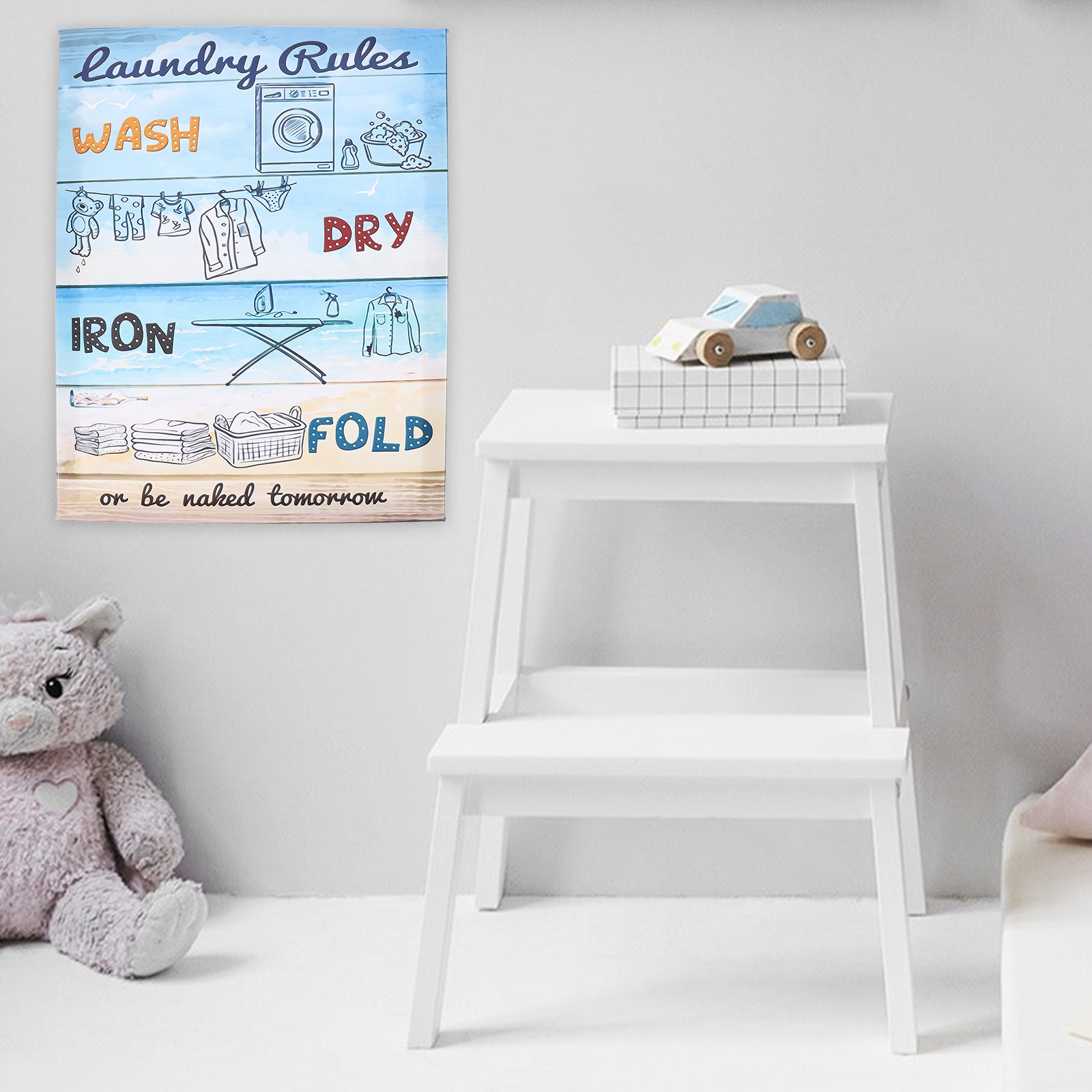 Laundry Rules Canvas Wall Art  - Art Craft Idea review and price