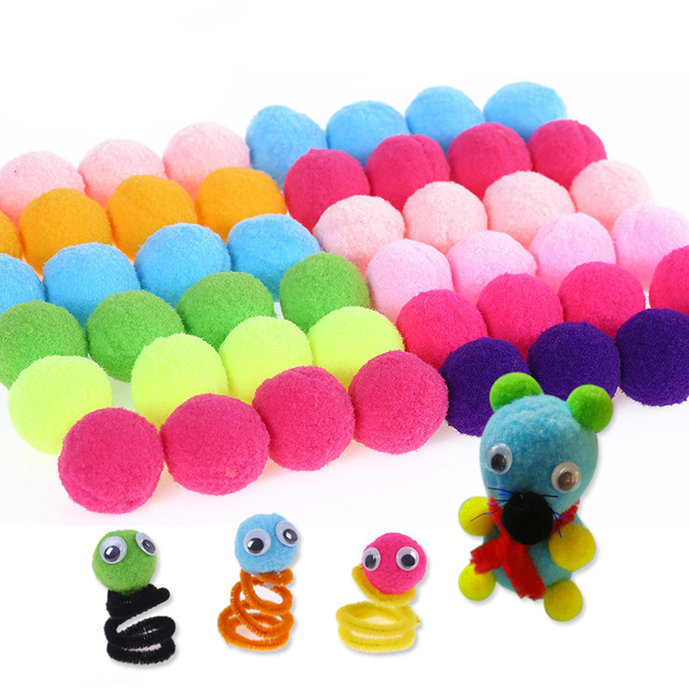 100Pcs Pom Ball Handmade Mater - Art Craft For Kindergarten review and price