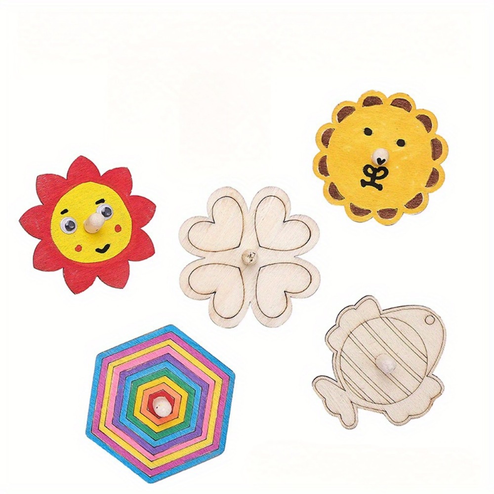 16pcs Wooden Spinning Top Craf - Art Craft Ideas For Kids review and price