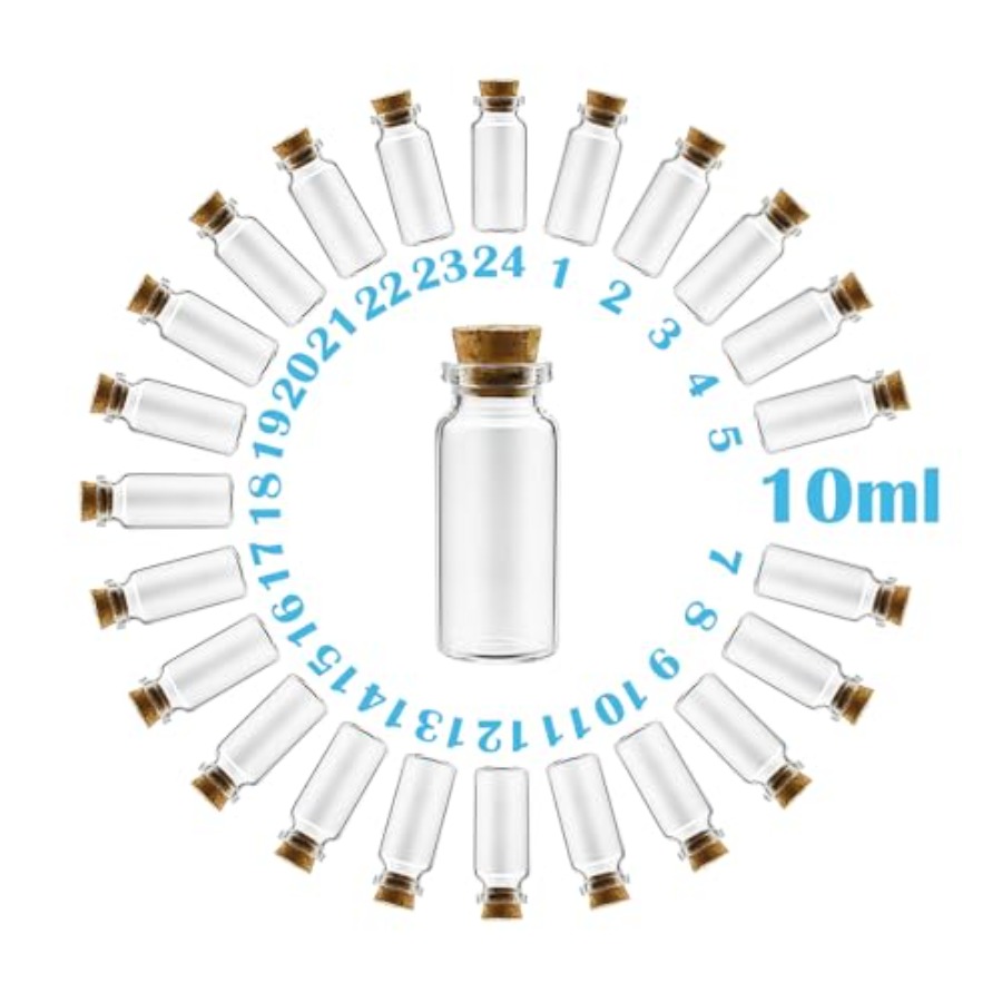 10ml 24 pcs Small Glass Bottle - Art Craft Class review and price