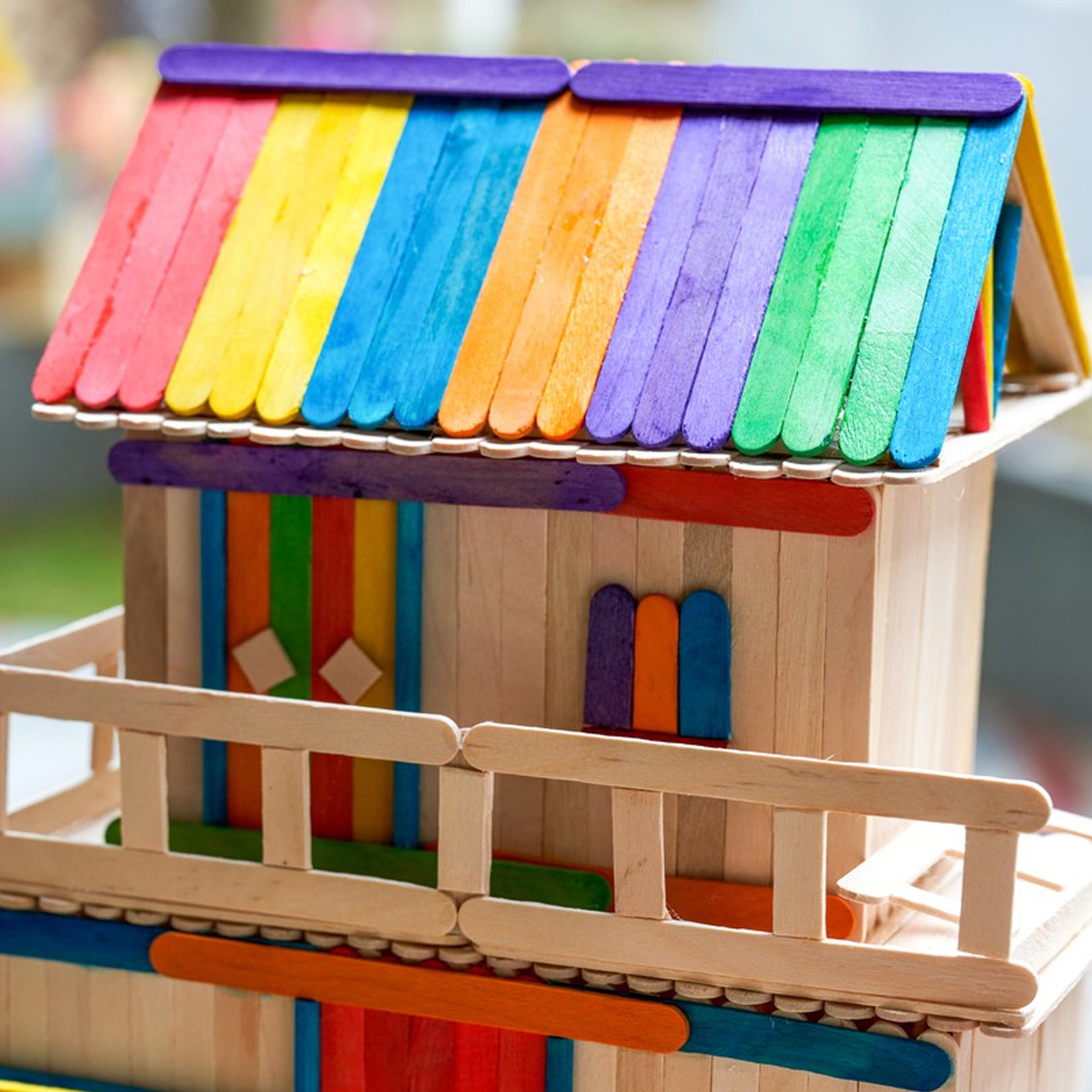 200Pcs Vibrant Colored Wooden  - Art Craft Jumbo review and price