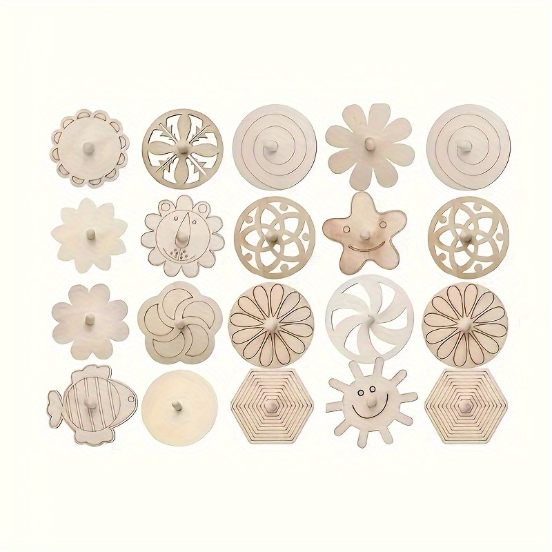 16pcs wooden spinning top craf - Art Craft Ideas For Kids review and price
