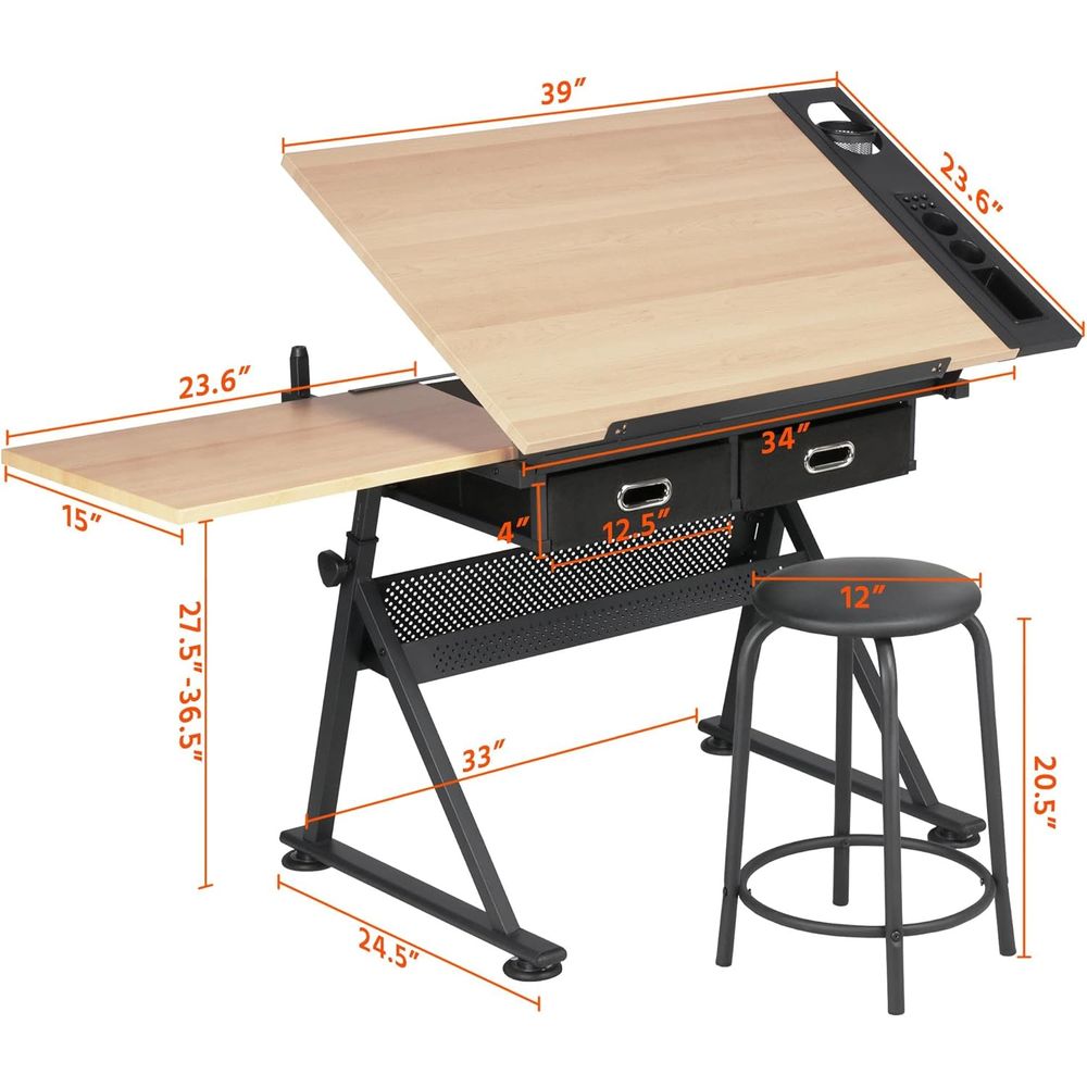 Height Adjustable Drating Tabl - Art & Craft Teacher review and price