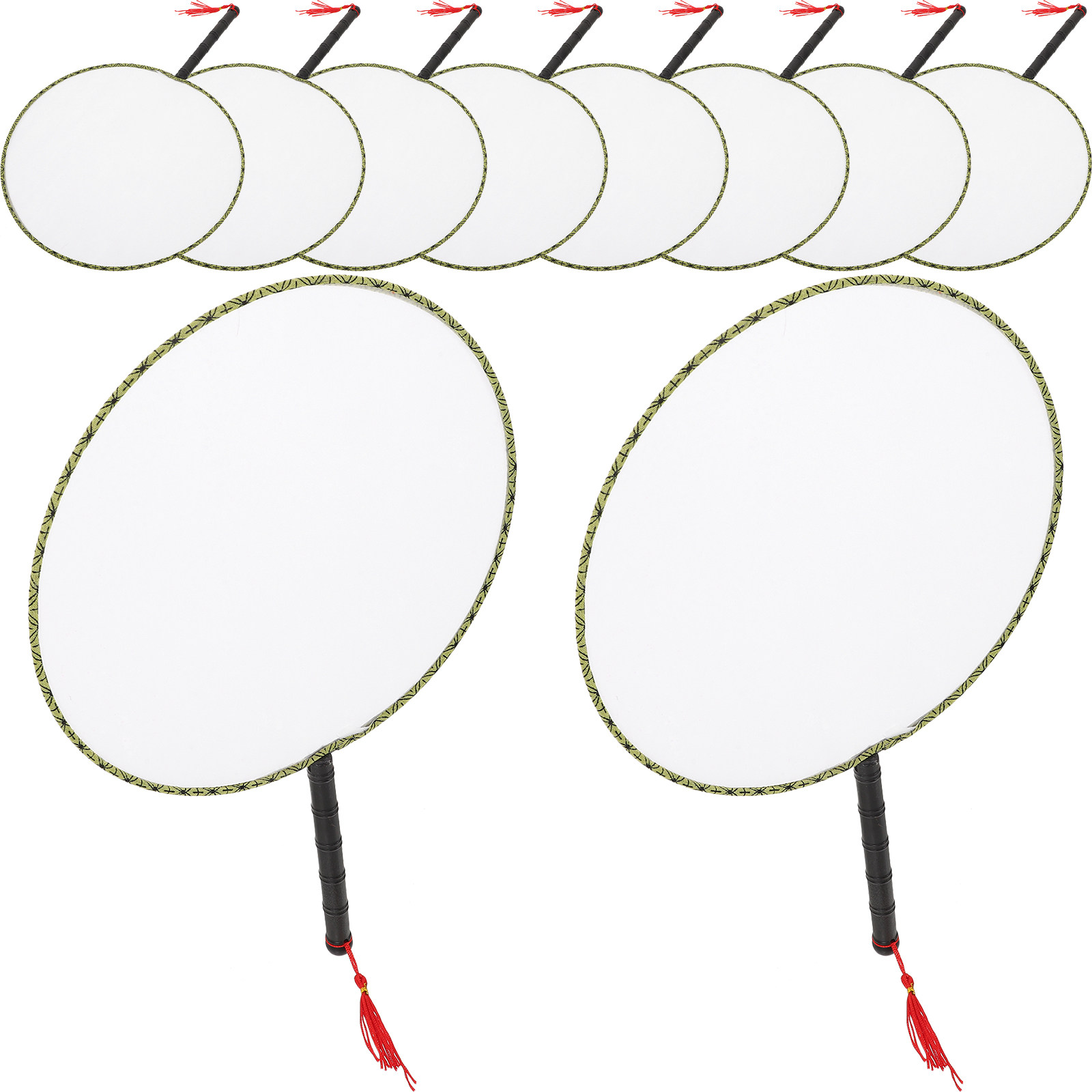 10pcs Painting Fan White Round - Art Craft For Kindergarten review and price