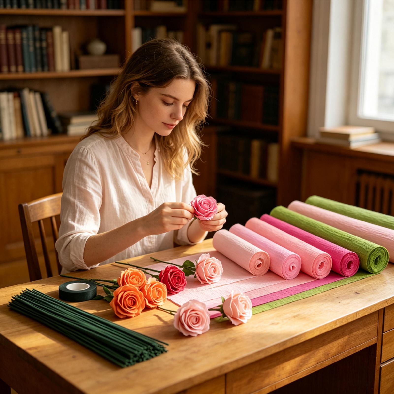 Flower Making Crepe Paper 6 Ro - Art & Craft Teacher review and price